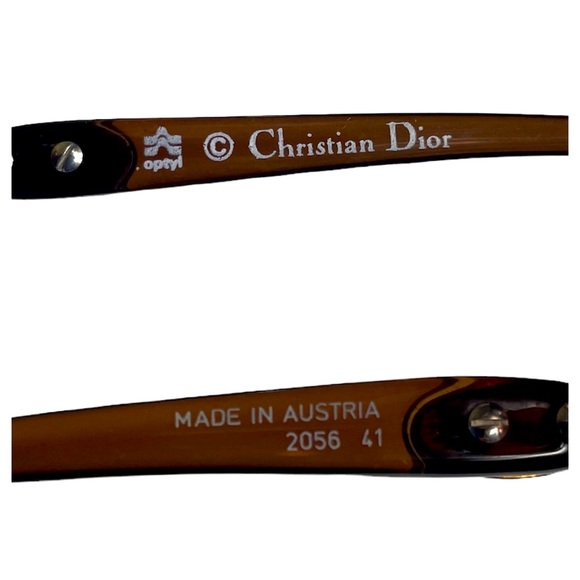 DIOR 80s Vintage Butterfly Oversized Sunglasses: Sable, Brown, Logo, Gold - Picture 6 of 17